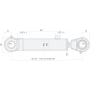 SIŁOWNIK HYDRAULICZNY CJ2F 80x45 SKOK 500 L=843 mm